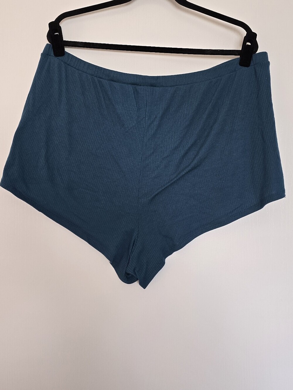 Adore Me - (Plus Size) Teal With Lace Trim Ribbed Cailey Two-Piece Pajama Set - Picture 5 of 5